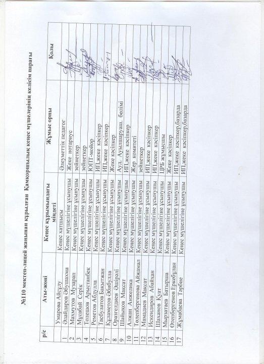 Қамқоршылық кеңес құрамы, хаттамасы